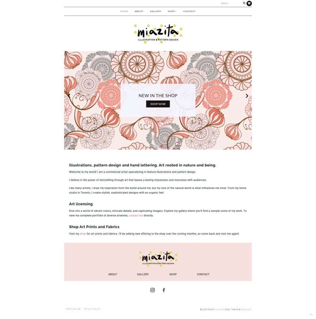 Mia Zita hompage